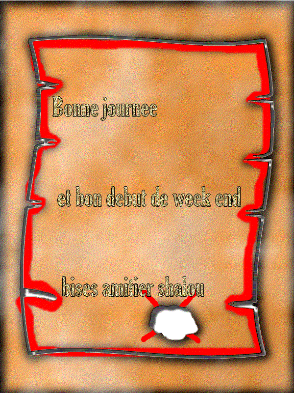 Bon week end a tous mes ami(es)